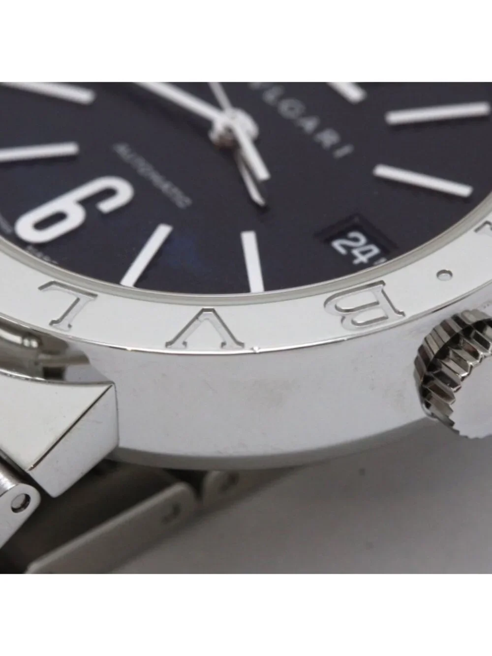 Bvlgari Watch SS Stainless Steel Black Dial Automatic
